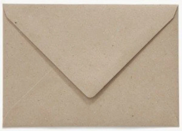 Envelop Papicolor Ea5 156x220mm 6st Recycled Kraft Grijs