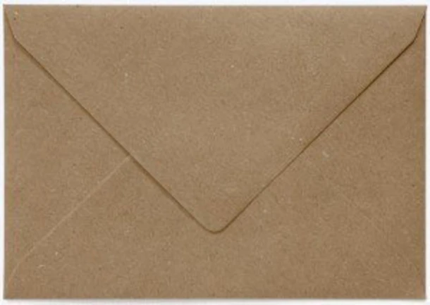 Envelop Papicolor EA5 156x220mm recycled kraft bruin pak à 6 stuks