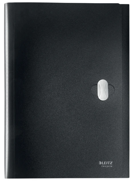 Projectmap Leitz Recycle 5-vaks PP zwart