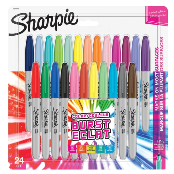 Viltstift Sharpie Colour Burs Rond 0.9mm Ass