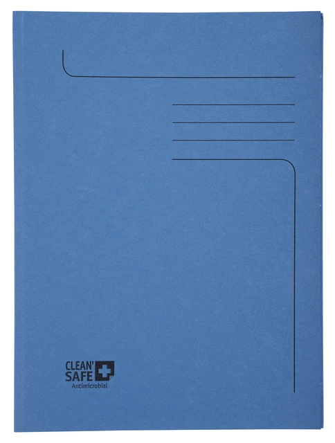 Dossiermap Exacompta Clean'Safe 2kleppen blauw 5 stuks