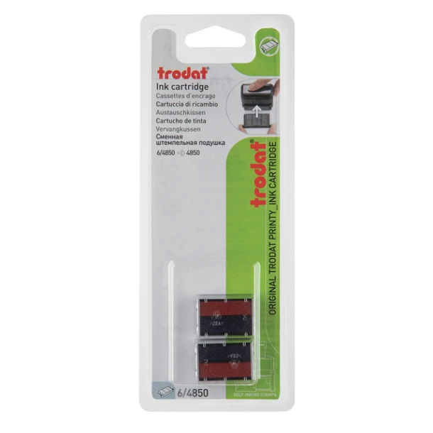 Stempelkussen Trodat 6/4850 2 Stuks Blauw Rood