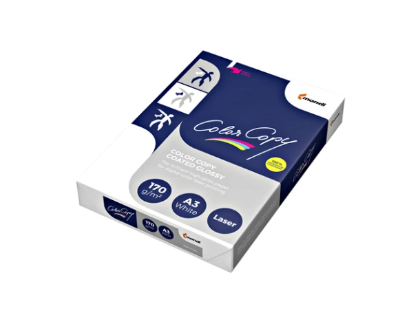 Laserpapier Color Copy Coated Glossy A3 170gr Wit