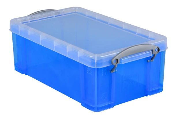 Opbergbox Really Useful 5 liter 340x200x125 mm transparant blauw