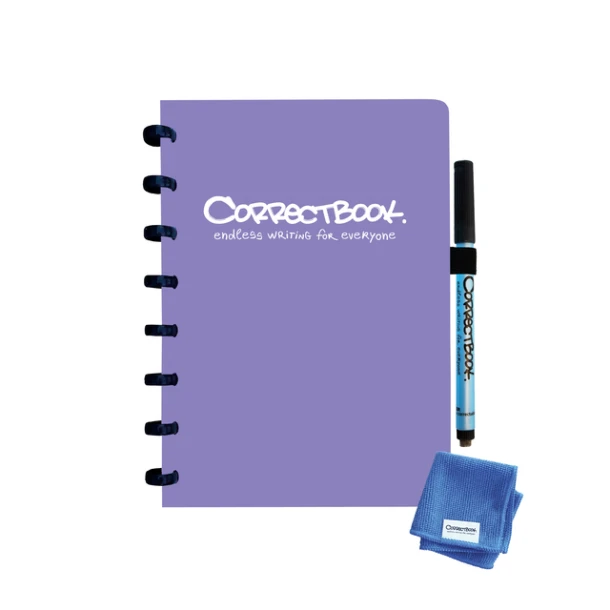 Correctbook A5  Blanco 40blz Paars