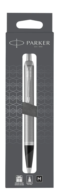 Balpen Parker IM stainless steel CT M blister à 1 stuk