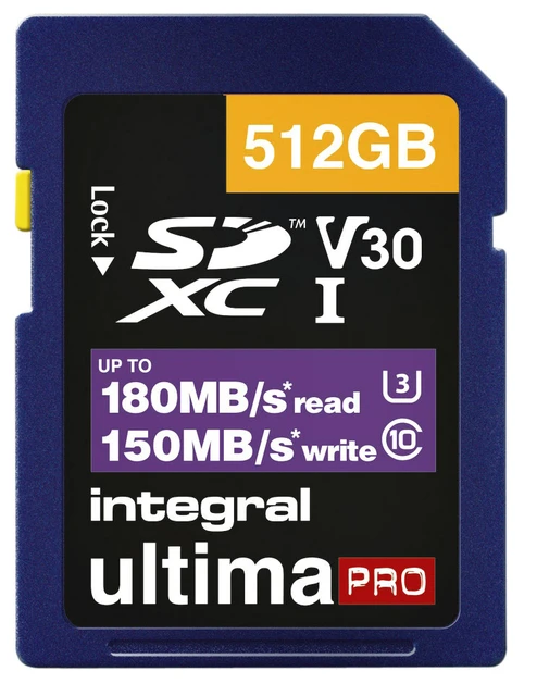 Geheugenkaart Integral Sdxc 512gb