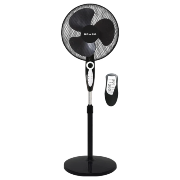 Statiefventilator Brasq Met Remote 40cm Zwart