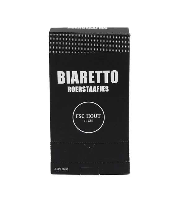 Roerstaafjes Biaretto Hout 11cm 2000 Stuks