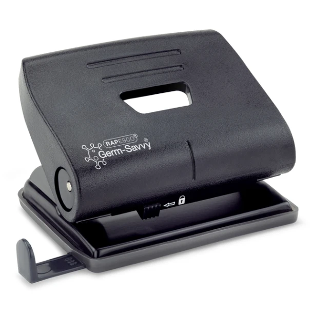 Perforator Rapesco Germ-Savvy Heavy Duty 820-P antibacterieel 2-gaats zwart