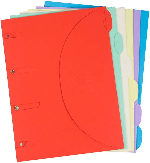 Smartfolder Geperforeerde Opbergmappen A4 Ass 6st