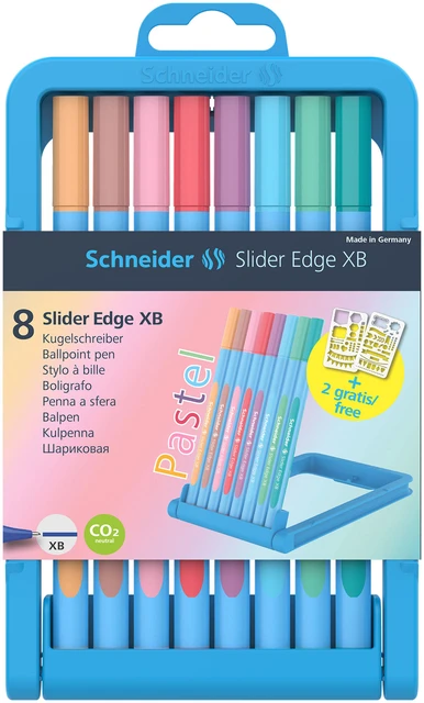 Balpen Schneider Slider Edge XB etui à 8 pastel