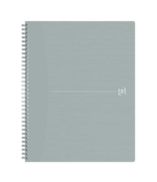Spiraalblok Oxford Origin A4+ lijn 140 pagina's 80gr grijs
