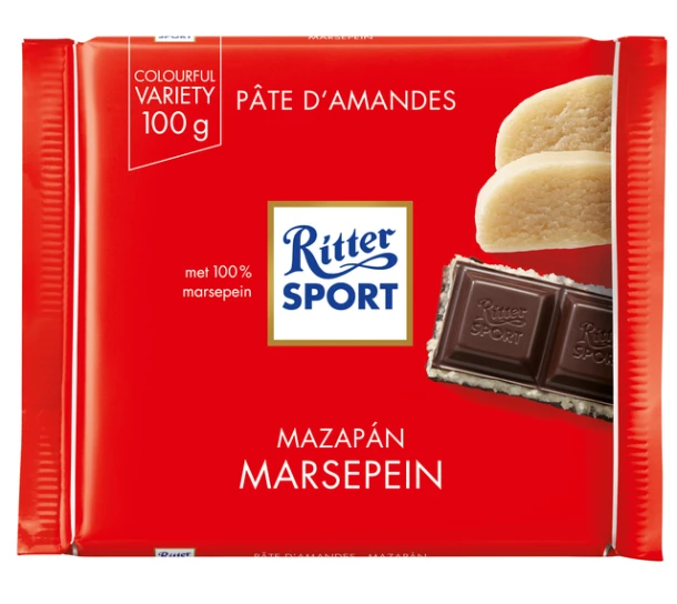 Ritter Sport Puur Marsepein Tablet 100gr