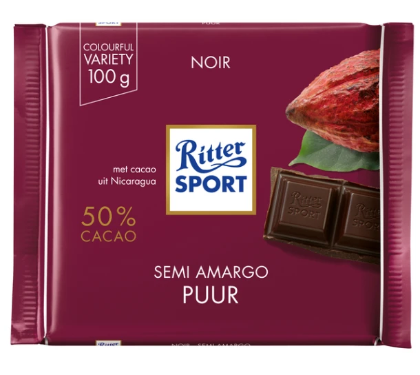 Ritter Sport Puur Tablet 100gr