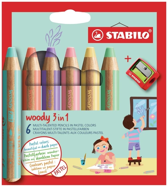 Kleurpotloden STABILO 880 woody pastel assorti