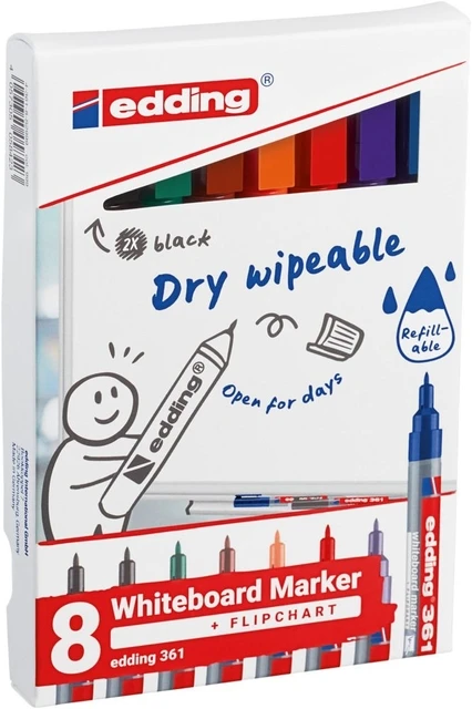 Whiteboardmarker Edding 361 Rond 1mm Assorti