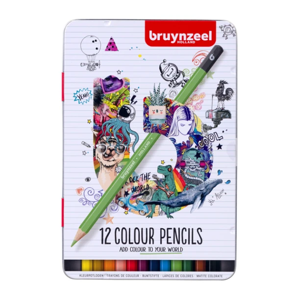 Kleurpotloden Bruynzeel blik 12 stuks