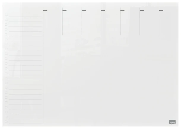 Weekplanner Nobo transparant acryl A4
