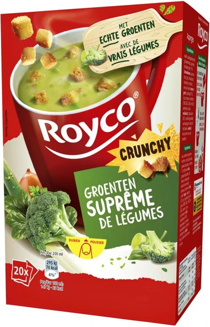 Soep Royco Groenten Supreme Met Croutons 20 Zakjes
