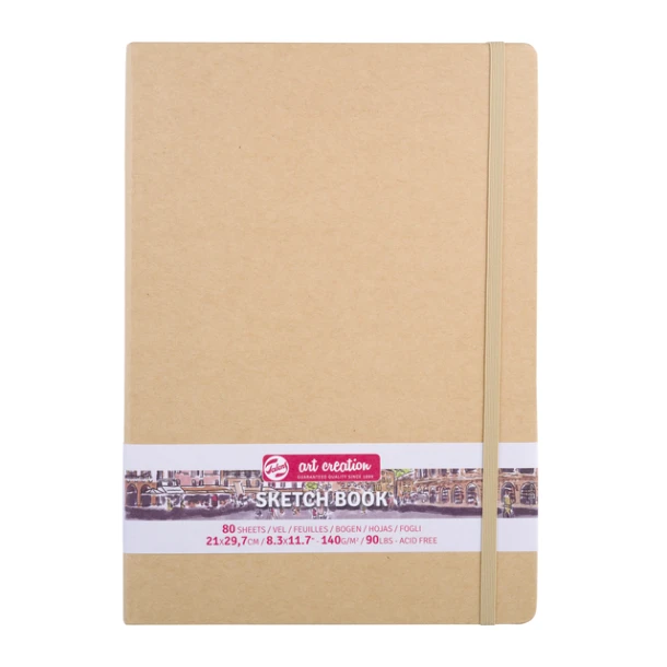 Schetsboek Talens Art Creation 80 witte vellen 140gr 210x300mm kraft