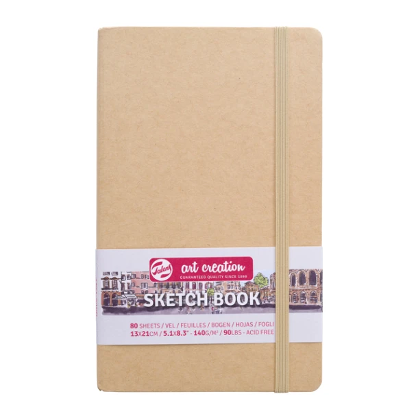 Schetsboek Talens Art Creation 80 witte vellen 140gr 130x210mm kraft