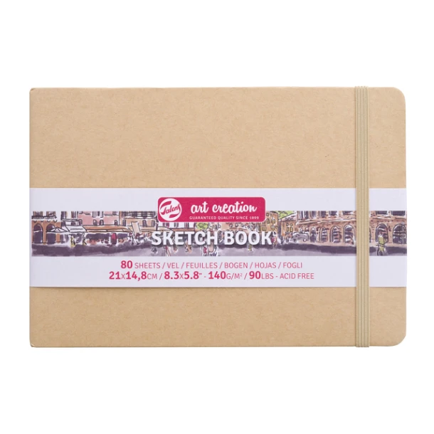 Schetsboek Talens Art Creation 80 witte vellen 140gr 210x150mm kraft
