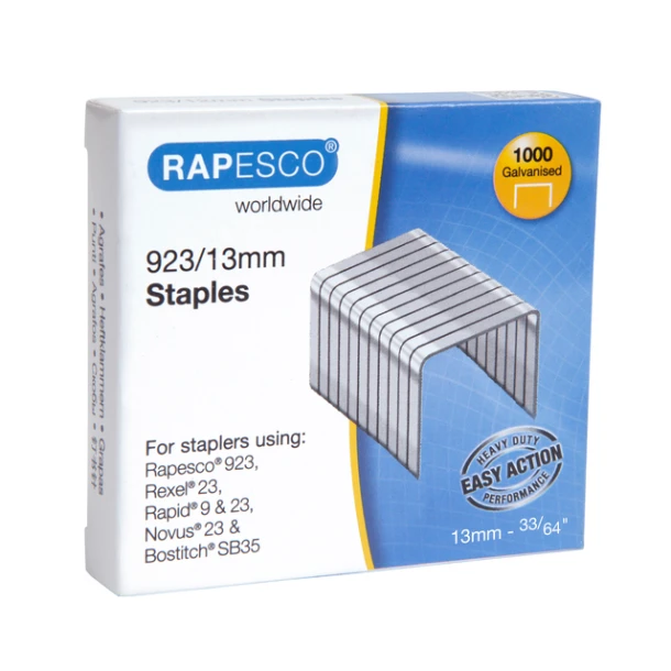 Nieten Rapesco 923/13 (23 Type) Gegalv 1000st