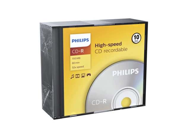 Cd-R Philips 80min 700mb 52x Sl (10)