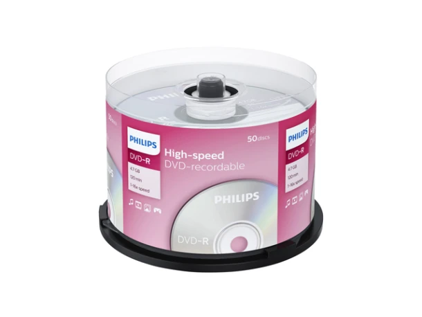 Dvd-R Philips 4.7gb 16x Sp (50)