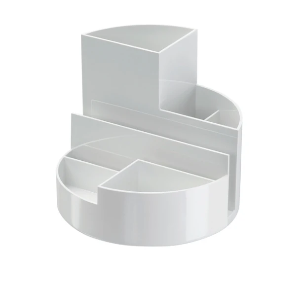 Pennenkoker MAULroundbox Blauwe Engel recycled 6 vaks wit