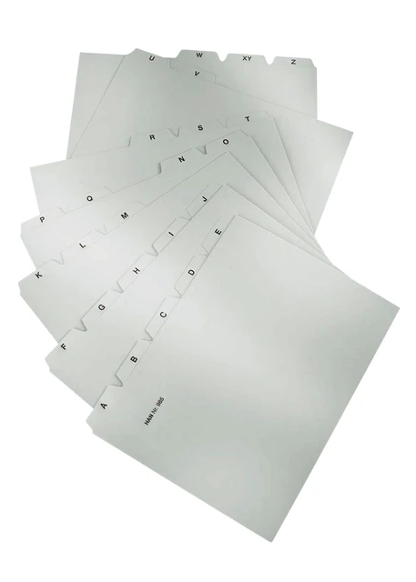 Tabkaart Han afabet A7 HA-987 lichtgrijs