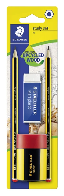 Schrijfset Staedtler 2 Noris potloden HB-gum-slijper 4 stuks