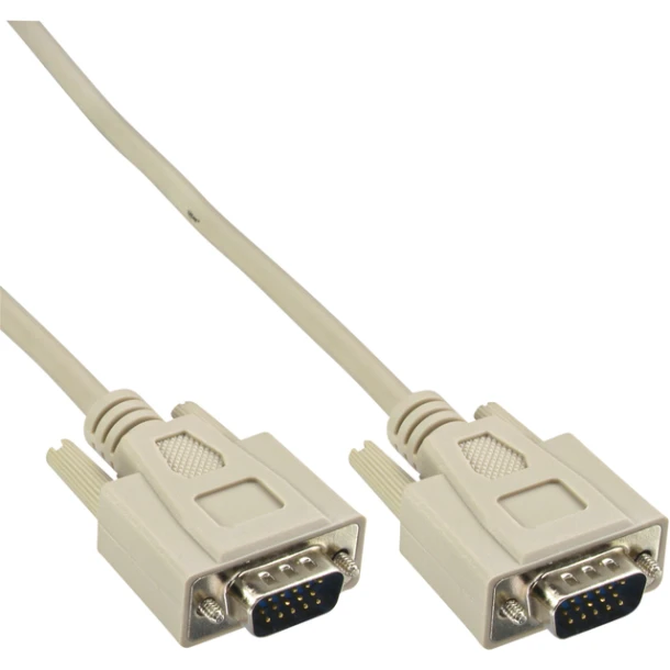 Kabel Inline S Vga 15hd M-M 2 Meter Beige En Grijs