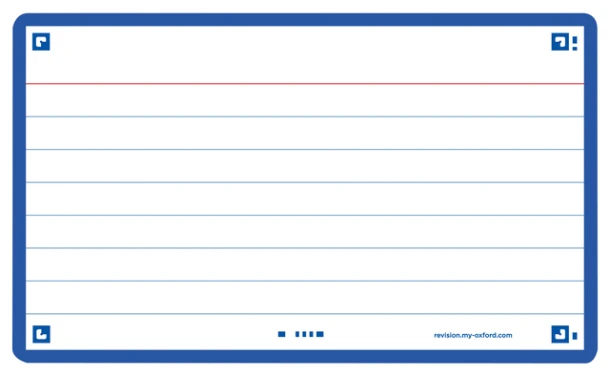 Flashcard Oxford 2.0 75x125mm 80 vel 250gr lijn blauw