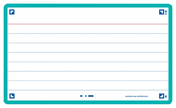 Flashcard Oxford 2.0 75x125mm 80 vel 250gr lijn mint