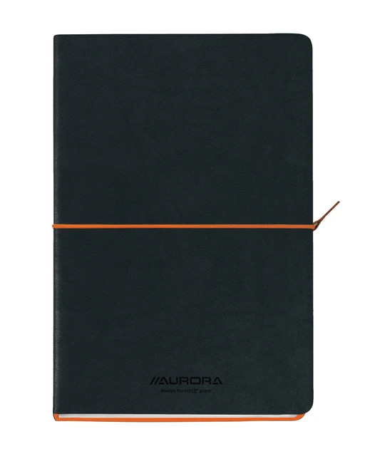 Notitieboek Aurora Tesoro A5 192blz lijn 80gr oranje