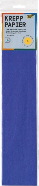 Crêpepapier Folia 50x250cm 10vel 128 briljantblauw