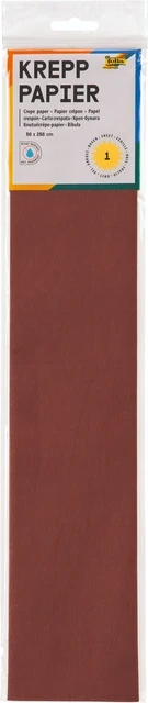Crêpepapier Folia 50x250cm 10vel 161 kastanjebruin