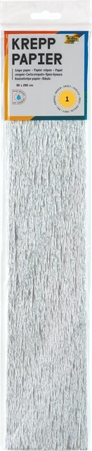 Crêpepapier Folia 50x250cm 10vel 9126 zilver