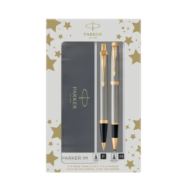 Balpen en vulpen Parker IM stainless steel CT medium