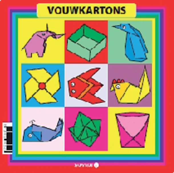 Vouwkarton vierkant 12x12cm 105gr. assorti
