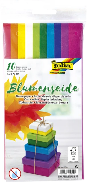 Zijdevloeipapier Folia 50x70cm 20gr assorti