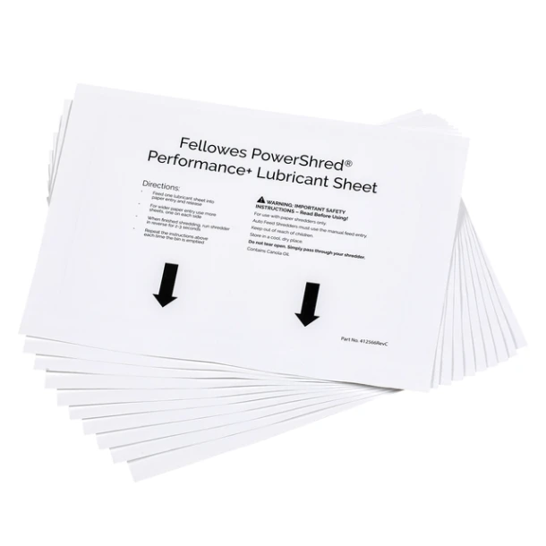 Olievellen voor papiervernietiger Fellowes Powershred Performance+ 10 vel