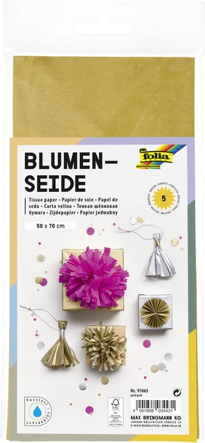 Zijdevloeipapier Folia 50x70cm 20gr 65 Goud