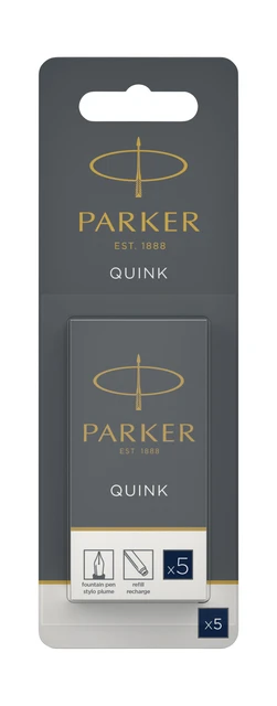 Inktpatroon Parker Quink blauwzwart blister à 5 stuks