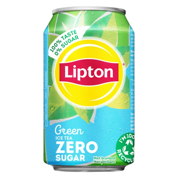 Frisdrank Lipton Ice Tea Green Zero Blik 330ml