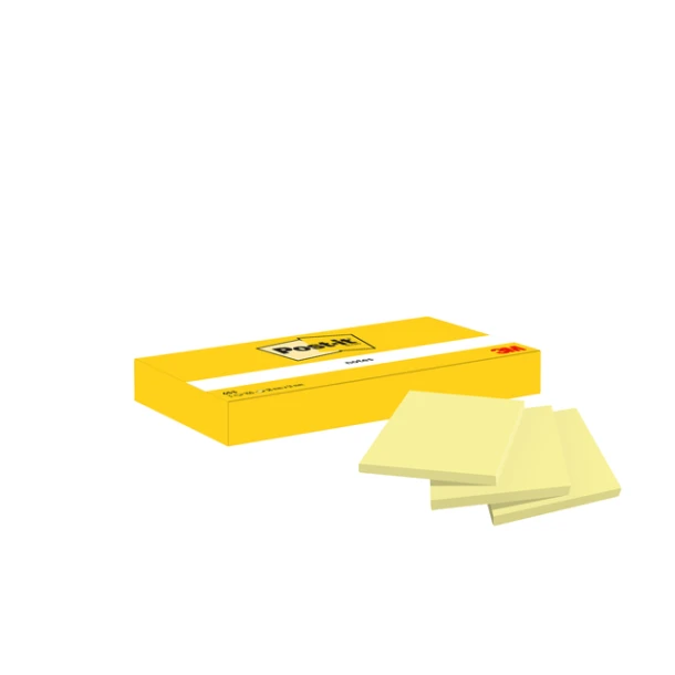 Memoblok 3M Post-it 653 38x51mm geel; 3stk