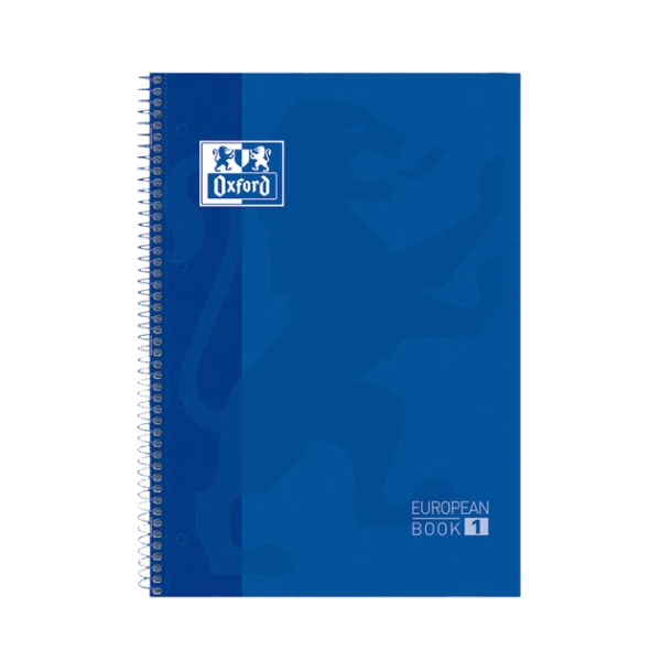 Notitieboek Oxford Classic Europeanbook A4+ 4-gaats lijn 160 pagina's donkerblauw
