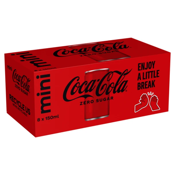 Frisdrank Coca Cola Zero Blik 150ml